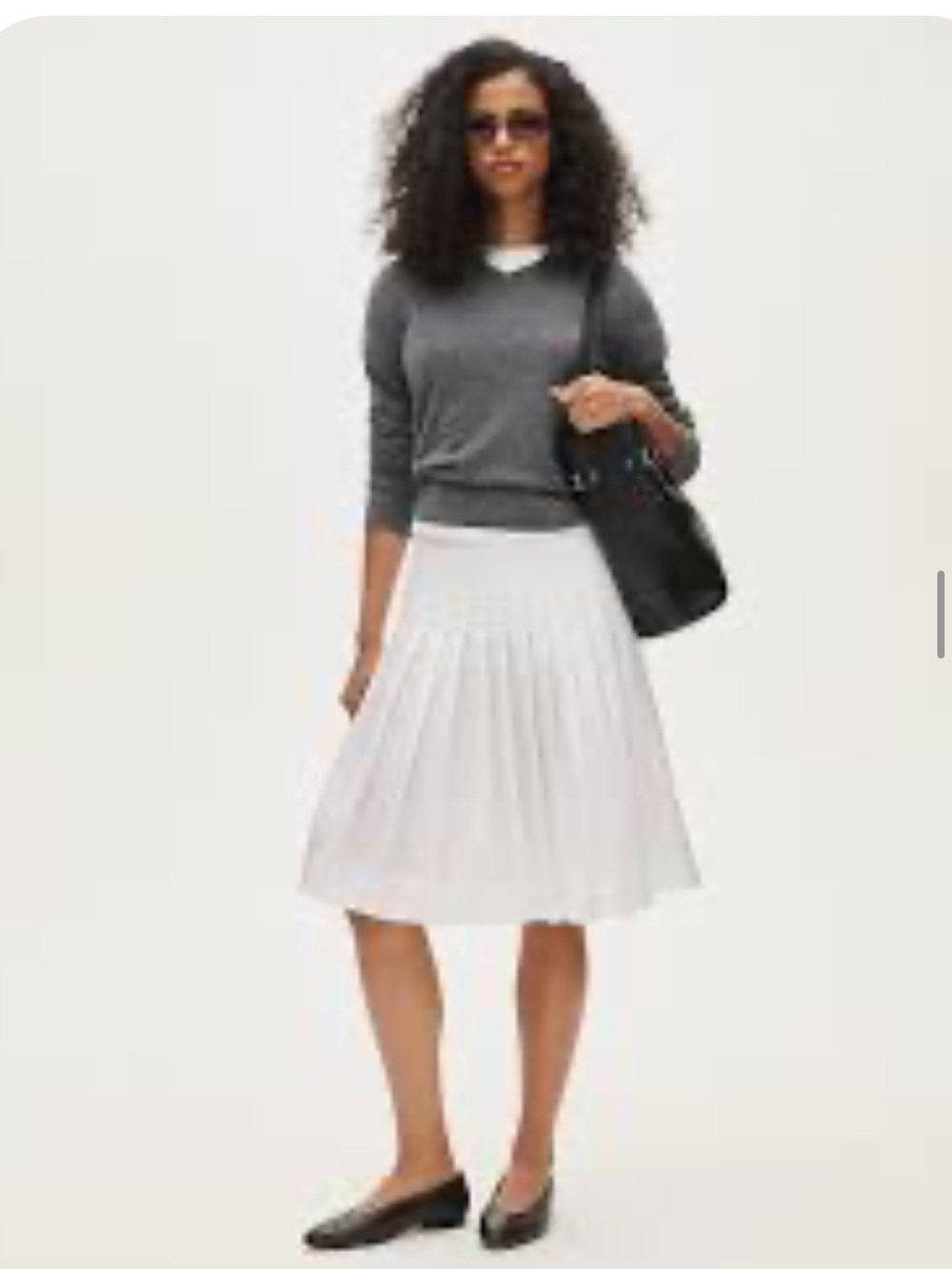JCrew 4 white cotton a line skirt